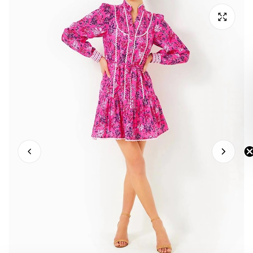 Lilly Pulitzer Arletta Passion Fruit Pink Giraffic Park size 12 NWOT - Picture 1 of 2